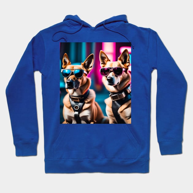 TWO COOL SPACE DOGS DESIGN Hoodie by The C.O.B. Store